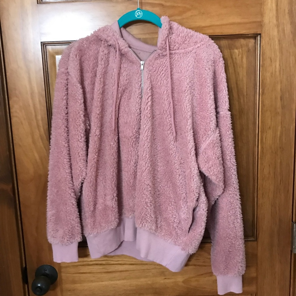 Pink Furry Hoodie